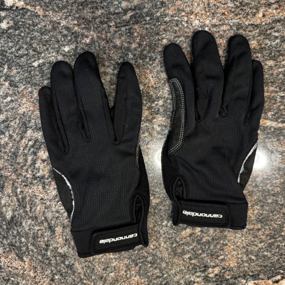 Cannondale Cycling 3 Season Gloves Mens Large Black Full Finger Padded Biking
